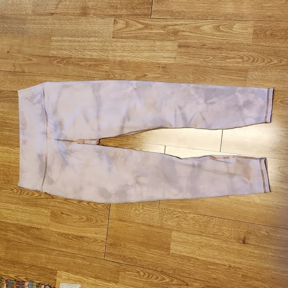 Fabletics Pants - Fabletics Powerhold pink/gray marble leggings sz small